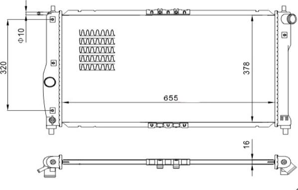 Hart 605 746 - Радиатор, охлаждение двигателя autospares.lv