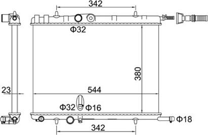 Hart 606 978 - Радиатор, охлаждение двигателя autospares.lv