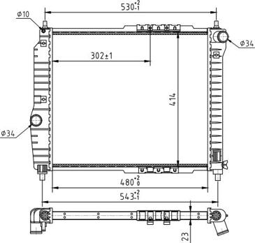 Hart 606 412 - Радиатор, охлаждение двигателя autospares.lv