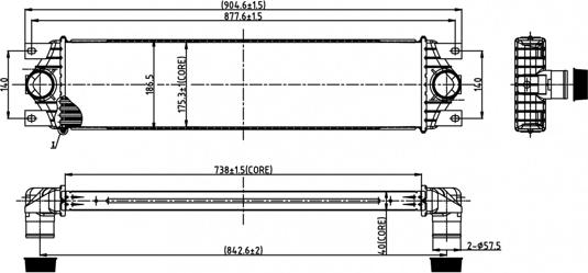 Hart 606 480 - Интеркулер, теплообменник турбины autospares.lv