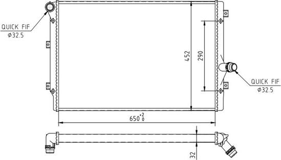 Hart 606 522 - Радиатор, охлаждение двигателя autospares.lv