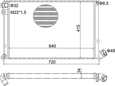 Hart 600 944 - Радиатор, охлаждение двигателя autospares.lv