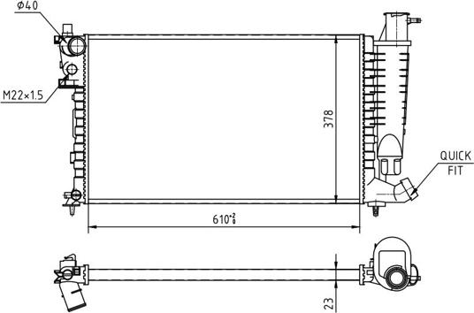 Hart 600 489 - Радиатор, охлаждение двигателя autospares.lv