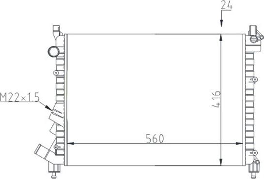 Hart 600 506 - Радиатор, охлаждение двигателя autospares.lv