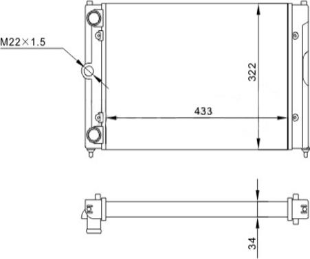 Hart 600 508 - Радиатор, охлаждение двигателя autospares.lv