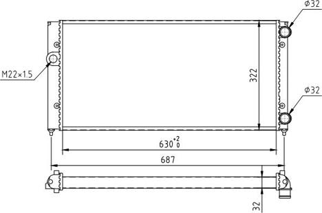 Hart 600 519 - Радиатор, охлаждение двигателя autospares.lv