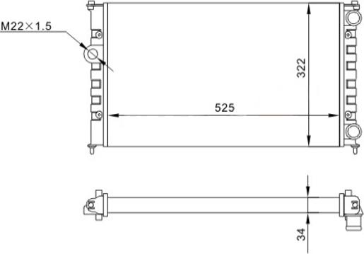 Hart 600 510 - Радиатор, охлаждение двигателя autospares.lv