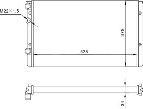 Hart 600 522 - Радиатор, охлаждение двигателя autospares.lv