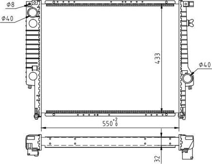 Hart 600 191 - Радиатор, охлаждение двигателя autospares.lv