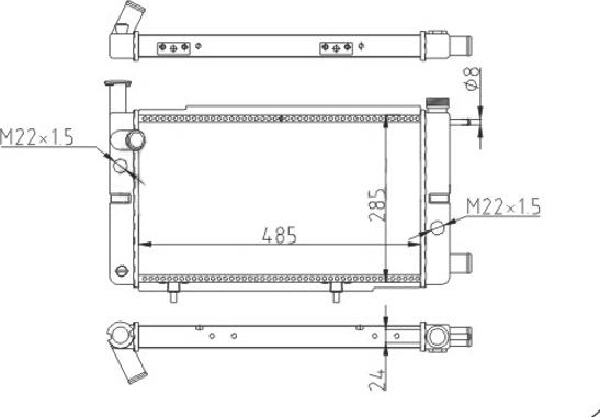 Hart 600 140 - Радиатор, охлаждение двигателя autospares.lv