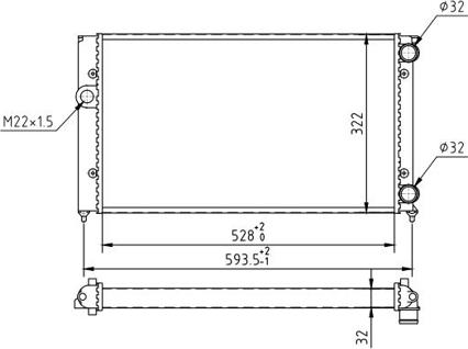 Hart 600 148 - Радиатор, охлаждение двигателя autospares.lv