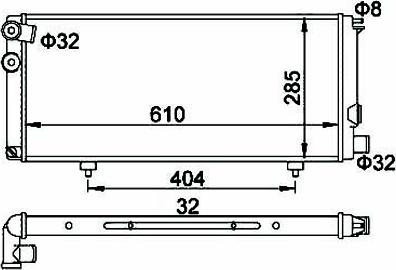 Hart 600 142 - Радиатор, охлаждение двигателя autospares.lv