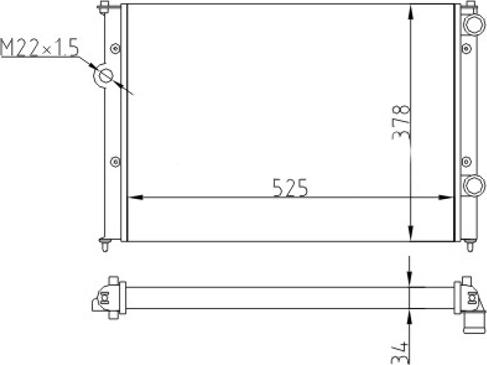 Hart 600 870 - Радиатор, охлаждение двигателя autospares.lv