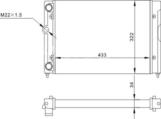 Hart 600 356 - Радиатор, охлаждение двигателя autospares.lv