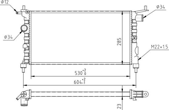 Hart 600 268 - Радиатор, охлаждение двигателя autospares.lv