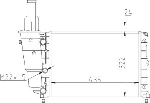 Hart 600 272 - Радиатор, охлаждение двигателя autospares.lv