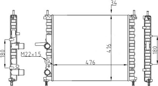 Hart 600 759 - Радиатор, охлаждение двигателя autospares.lv