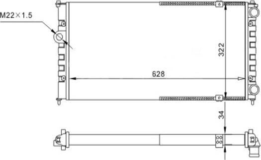 Hart 600 725 - Радиатор, охлаждение двигателя autospares.lv