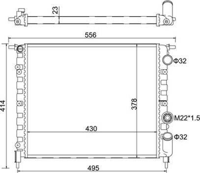 Hart 601 448 - Радиатор, охлаждение двигателя autospares.lv