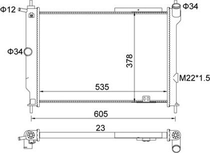 Hart 601 442 - Радиатор, охлаждение двигателя autospares.lv