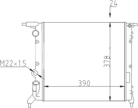 Hart 601 403 - Радиатор, охлаждение двигателя autospares.lv