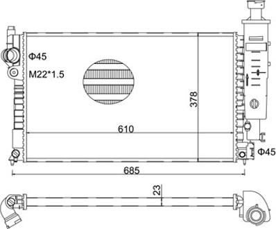 Hart 601 636 - Радиатор, охлаждение двигателя autospares.lv