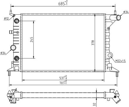 Hart 601 385 - Радиатор, охлаждение двигателя autospares.lv