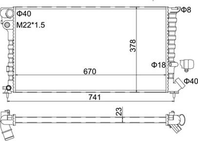 Hart 601 388 - Радиатор, охлаждение двигателя autospares.lv