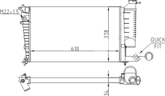 Hart 608 359 - Радиатор, охлаждение двигателя autospares.lv