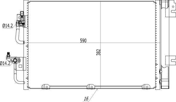 Hart 608 212 - Конденсатор кондиционера autospares.lv