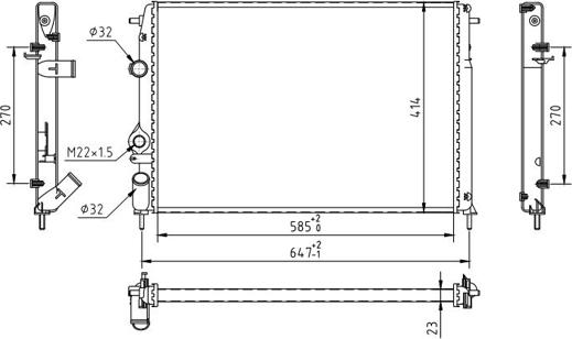 Hart 603 410 - Радиатор, охлаждение двигателя autospares.lv