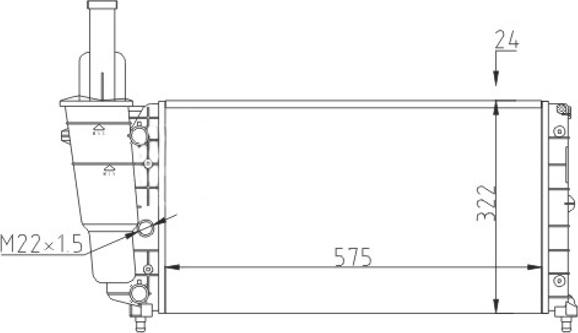 Hart 603 568 - Радиатор, охлаждение двигателя autospares.lv