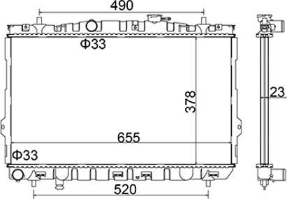 Hart 603 680 - Радиатор, охлаждение двигателя autospares.lv