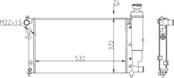 Hart 603 091 - Радиатор, охлаждение двигателя autospares.lv