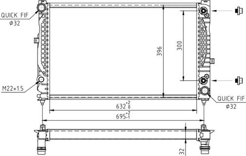 Hart 603 085 - Радиатор, охлаждение двигателя autospares.lv