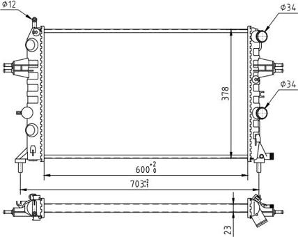 Hart 603 193 - Радиатор, охлаждение двигателя autospares.lv