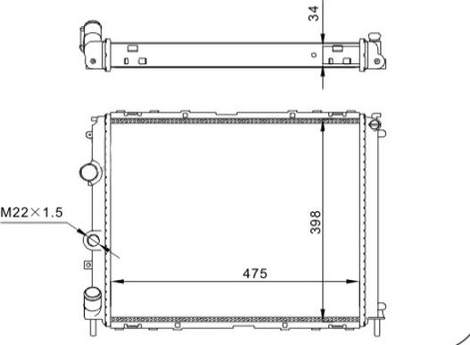 Hart 603 127 - Радиатор, охлаждение двигателя autospares.lv