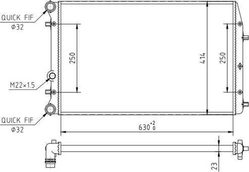 Hart 603 175 - Радиатор, охлаждение двигателя autospares.lv