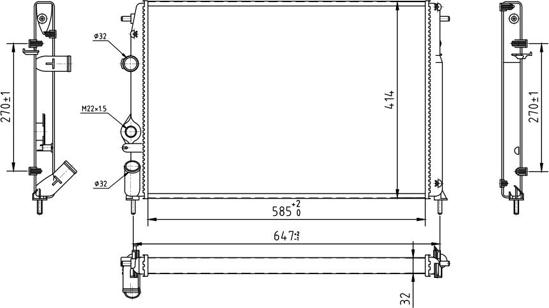 Hart 603 840 - Радиатор, охлаждение двигателя autospares.lv