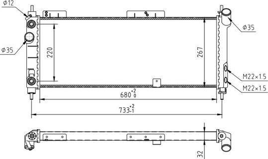 Hart 603 367 - Радиатор, охлаждение двигателя autospares.lv