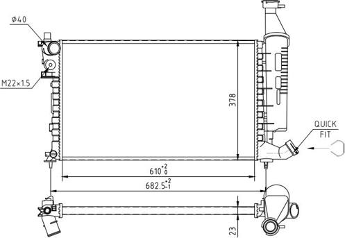 Hart 602 537 - Радиатор, охлаждение двигателя autospares.lv