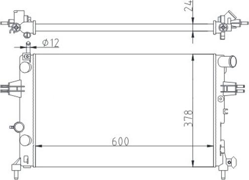 Hart 602 014 - Радиатор, охлаждение двигателя autospares.lv