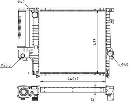 Hart 602 085 - Радиатор, охлаждение двигателя autospares.lv