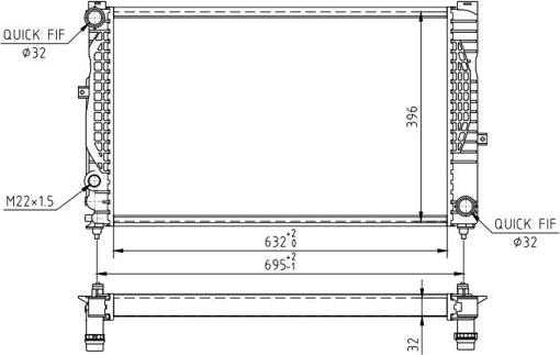 Hart 602 083 - Радиатор, охлаждение двигателя autospares.lv