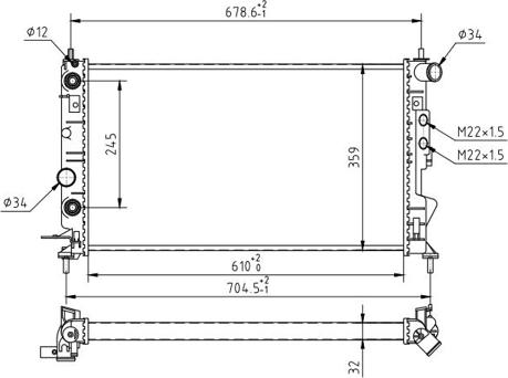 Hart 602 079 - Радиатор, охлаждение двигателя autospares.lv