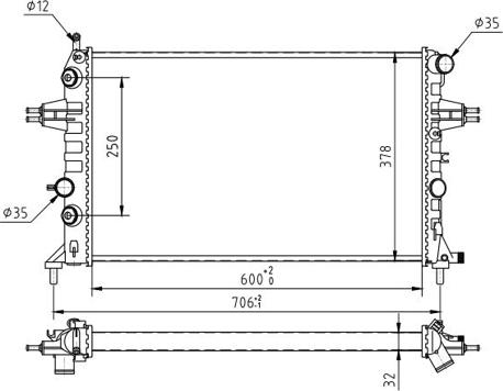 Hart 602 103 - Радиатор, охлаждение двигателя autospares.lv