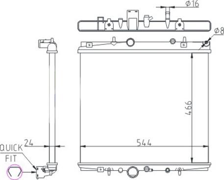 Hart 607 344 - Радиатор, охлаждение двигателя autospares.lv