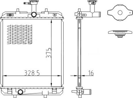 Hart 607 340 - Радиатор, охлаждение двигателя autospares.lv