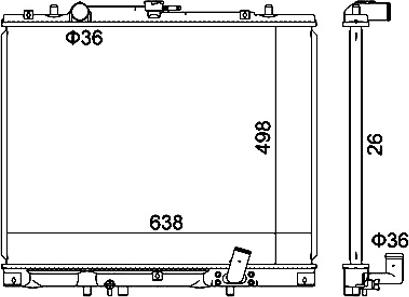 Hart 611 946 - Радиатор, охлаждение двигателя autospares.lv