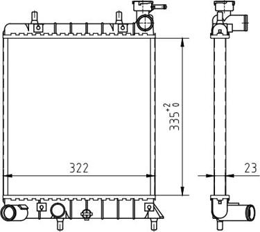 Hart 611 890 - Радиатор, охлаждение двигателя autospares.lv